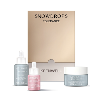 Keenwell набір SNOW DROPS TOLERANCE заспокійливий та оновлюючий (крем + сироватка + сироватка під очі) K4750269 фото